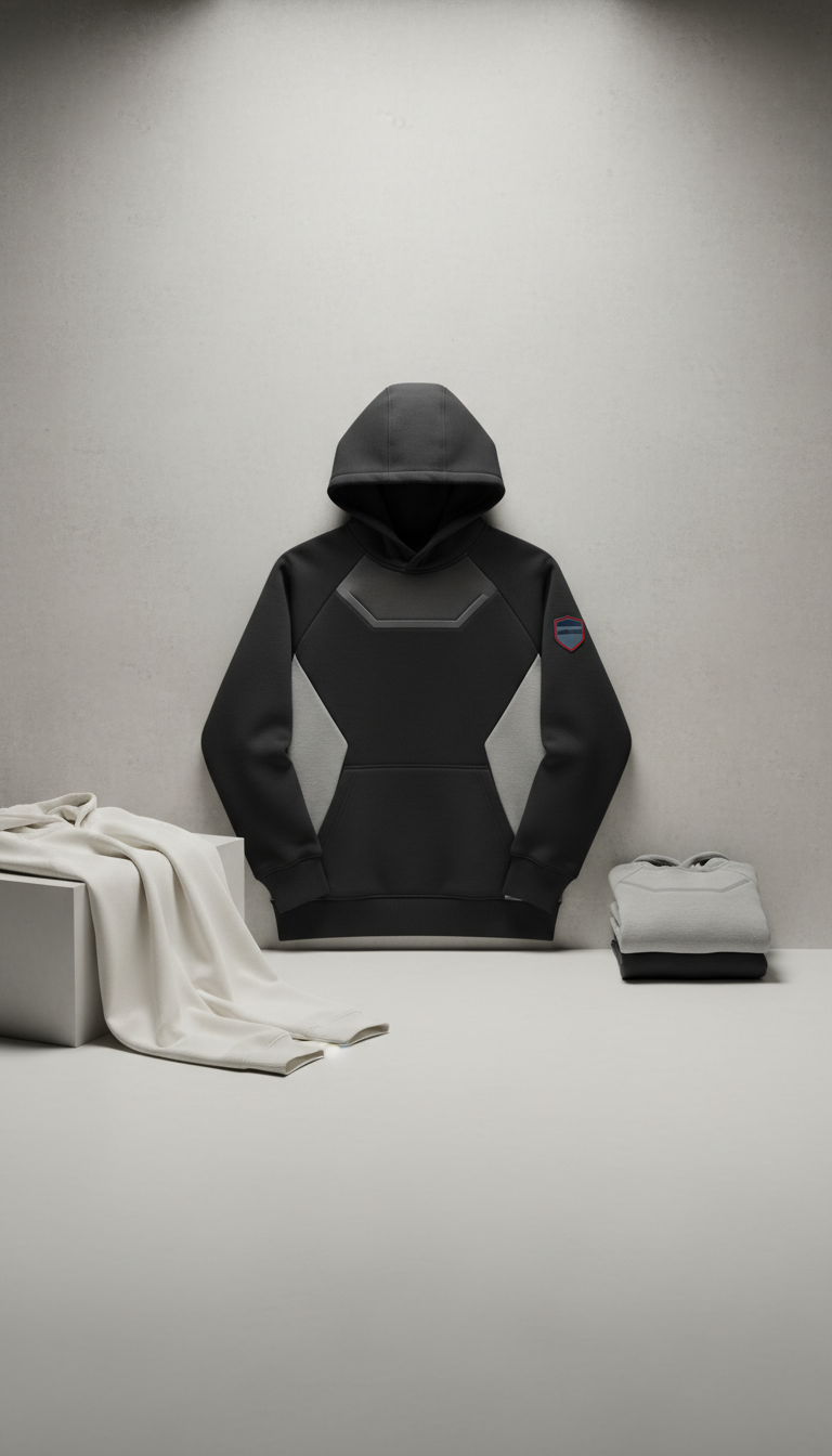 Hoodie With Contrast Racing Stripes